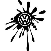 Виниловая наклейка на автомобиль - Клякса Volkswagen 