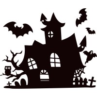 Вінілова наклейка - Замок Halloween v2