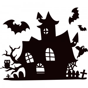 Вінілова наклейка - Замок Halloween v2