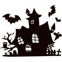 Вінілова наклейка - Замок Halloween v2