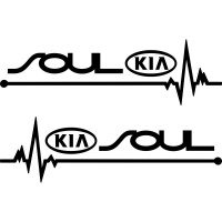 Набір вінілових наклейок на автомобіль - KIA Soul Пульс (2шт.)