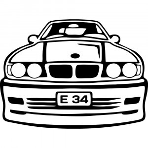 Вінілова наклейка на автомобіль - BMW e34 v2
