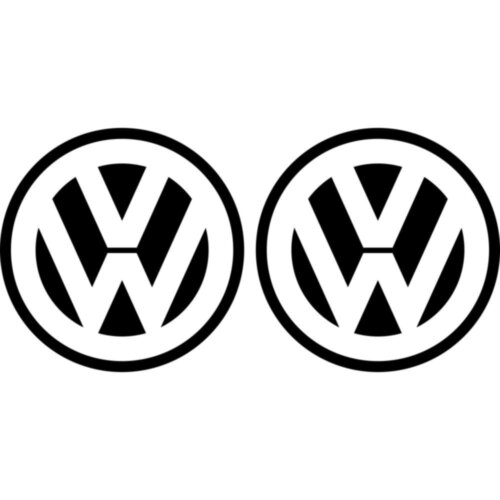 Набір вінілових наклейок на автомобіль - Логотип Volkswagen (2шт)