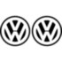 Набір вінілових наклейок на автомобіль - Логотип Volkswagen (2шт)