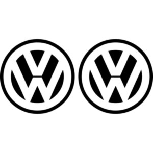 Набір вінілових наклейок на автомобіль - Логотип Volkswagen (2шт)