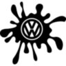 Вінілова наклейка на автомобіль - Клякса Volkswagen v2