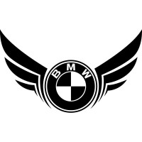 Вінілова наклейка на автомобіль - Крила BMW v2