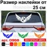 Вінілова наклейка на автомобіль - Крила BMW v2