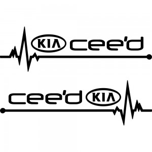 Набір вінілових наклейок на автомобіль - KIA Ceed Пульс (2шт.)