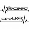 Набір вінілових наклейок на автомобіль - KIA Ceed Пульс (2шт.) Набір вінілових наклейок на автомобіль - KIA Ceed Пульс (2шт.)