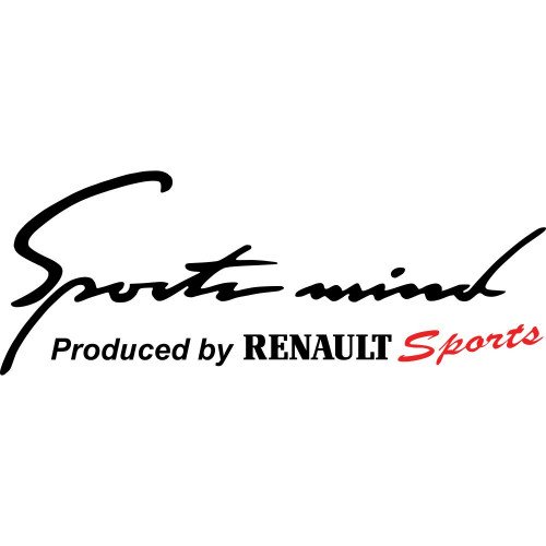 Вінілова наклейка на автомобіль - Sports mind produced by Renault sports