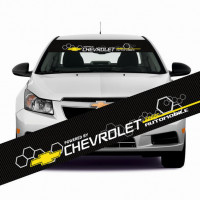 Сонцезахисна наклейка на лобове скло автомобіля - CHEVROLET, 135*20 см 
