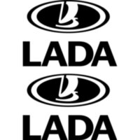 Набір вінілових наклейок на автомобіль - Логотип Lada /ВАЗ (2шт)