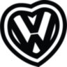 Виниловая наклейка на автомобиль - Сердце Volkswagen