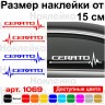 Набір вінілових наклейок на автомобіль - KIA Cerato Пульс (2шт.)