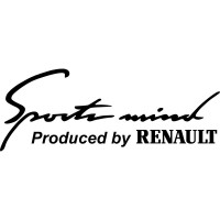 Виниловая наклейка на автомобиль - Sports mind produced by Renault v2