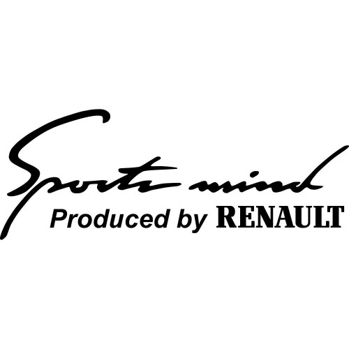 Вінілова наклейка на автомобіль - Sports mind produced by Renault v2