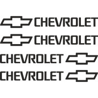 Набір вінілових наклейок на ручки авто - Chevrolet (4 шт.)