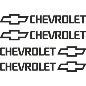 Набір вінілових наклейок на ручки авто - Chevrolet (4 шт.)