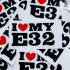 Вінілова наклейка наклейка на автомобіль - I love my BMW E32