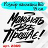 Вінілова наклейка на авто - Молодість все прощає!