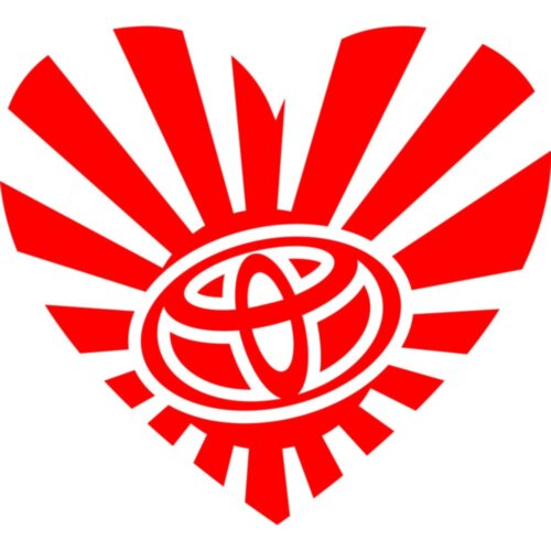 Вінілова наклейка на автомобіль - JDM Серце Toyota