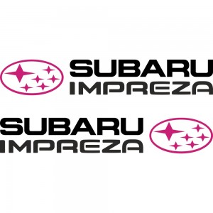 Набір наклейок на дзеркала авто - Subaru Impreza (2шт)