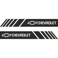 Набір наклейок на дзеркала авто - Смуги Chevrolet (2шт)