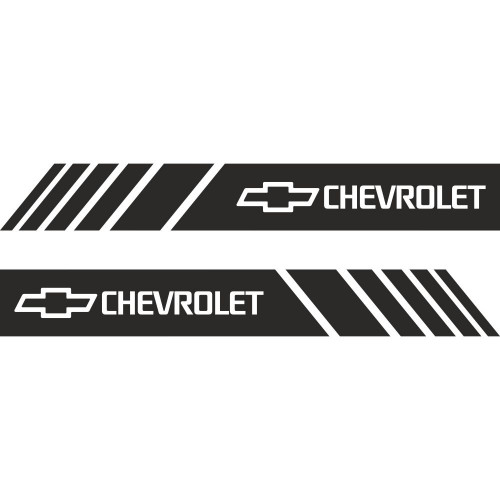 Набір наклейок на дзеркала авто - Смуги Chevrolet (2шт)
