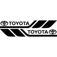 Набір вінілових наклейок на борт автомобіля - Toyota (2 шт)