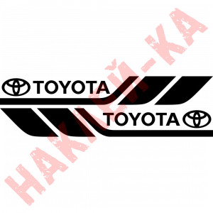 Набір вінілових наклейок на борт автомобіля - Toyota (2 шт)