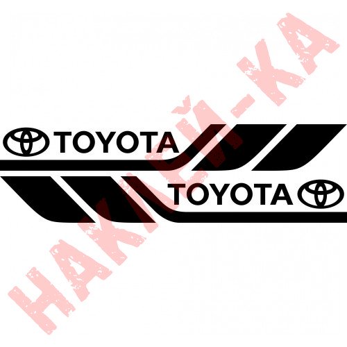 Набір вінілових наклейок на борт автомобіля - Toyota (2 шт)