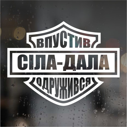 Вінілова наклейка - Сіла-Дала, Впустив -Одружився!