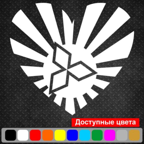 Виниловая наклейка на автомобиль - JDM Сердце Mitsubishi