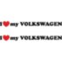 Набір вінілових наклейок на автомобіль - I Love My Volkswagen (2шт) Набір вінілових наклейок на автомобіль - I Love My Volkswagen (2шт)