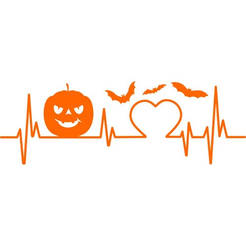 Вінілова наклейка - Halloween пульс