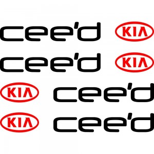 Набір вінілових наклейок на ручки авто - KIA Ceed (4 шт.)