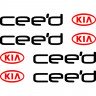 Набір вінілових наклейок на ручки авто - KIA Ceed (4 шт.) Набір вінілових наклейок на ручки авто - KIA Ceed (4 шт.)