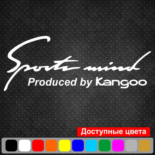 Вінілова наклейка на автомобіль - Sports mind produced by Kangoo