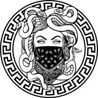 Вінілова наклейка на автомобіль - Версаче Горгона | Versace Gorgons