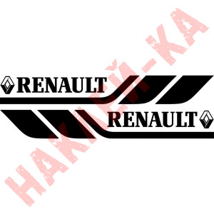 Набір вінілових наклейок на борт автомобіля - Renault v2 (2 шт)