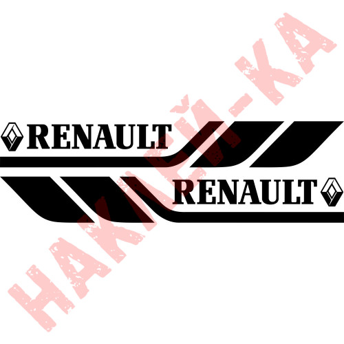 Набір вінілових наклейок на борт автомобіля - Renault v2 (2 шт)
