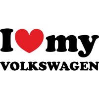 Вінілова наклейка на автомобіль - I Love My Volkswagen v2