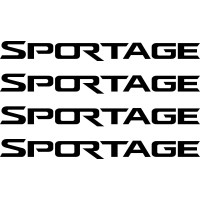 Набір вінілових наклейок на ручки авто - KIA Sportage (4 шт.)