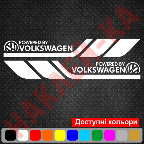 Набір вінілових наклейок на борт автомобіля - Volkswagen v2 (2 шт)