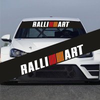 Солнцезащитная наклейка на лобовое стекло автомобиля - Ralli Art Mitsubishi v2
