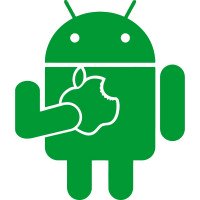 Вінілова наклейка на автомобіль - Android VS Apple