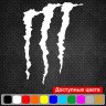 Вінілова наклейка на автомобіль - Подряпини Monster Energy v2