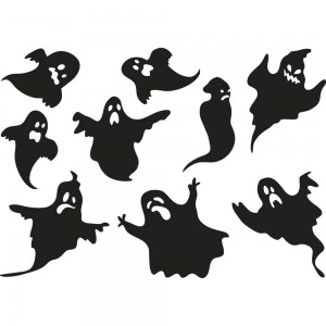 Набір вінілових наклейок - Приведення Halloween /Хеллоуїн