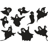 Набір вінілових наклейок - Приведення Halloween /Хеллоуїн